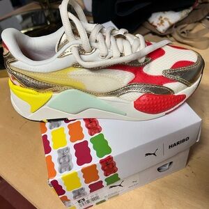 Puma Haribo Red and Gold Sneakers